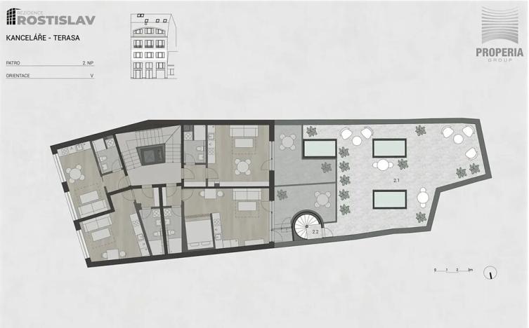 Pronájem kanceláře, Brno, Rostislavovo náměstí, 228 m2