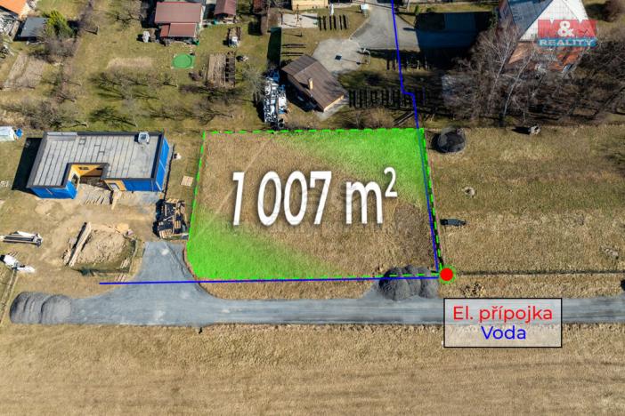 Prodej pozemku pro bydlení, Lešná - Perná, 1007 m2