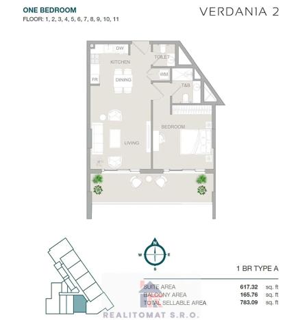 Prodej bytu 2+kk, Dubaj, Spojené arabské emiráty, 73 m2