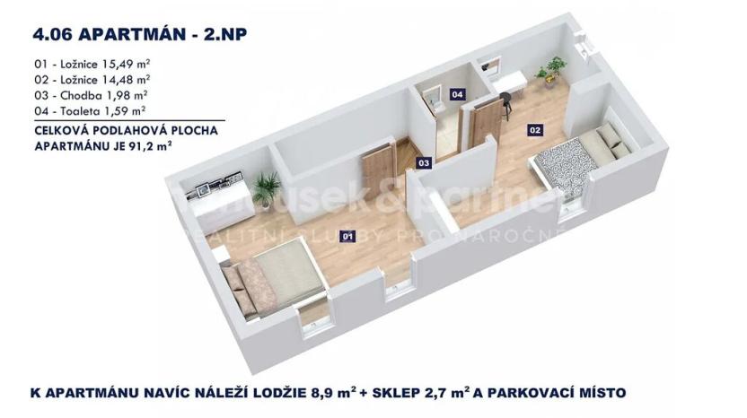Prodej bytu 4+kk, Vrchlabí, Horská, 91 m2