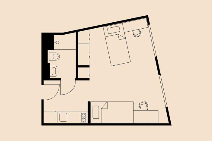 Pronájem pokoje, Praha - Holešovice, Na zátorách, 26 m2