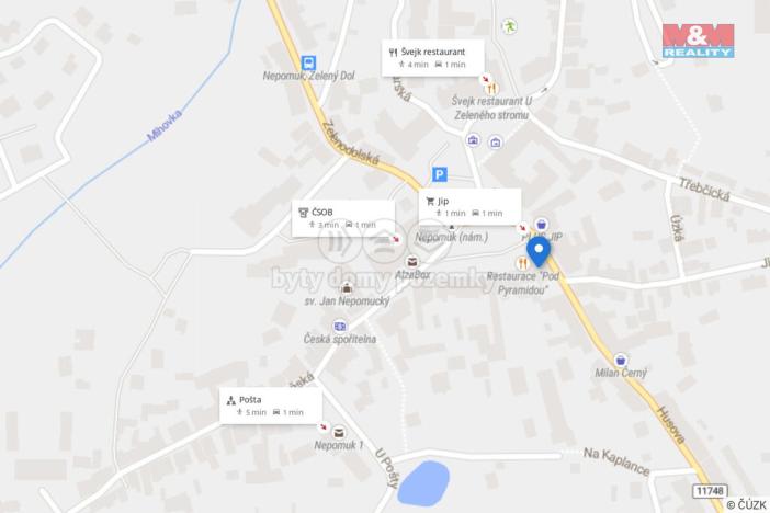 Pronájem restaurace, Nepomuk, Husova, 124 m2