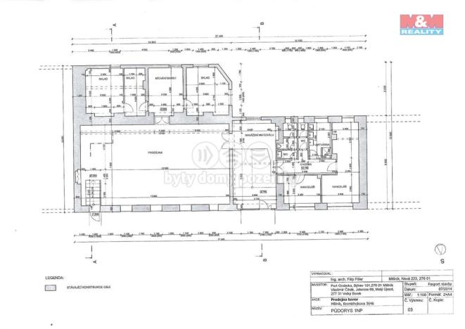 Prodej obchodního prostoru, Mělník, Krombholcova, 300 m2