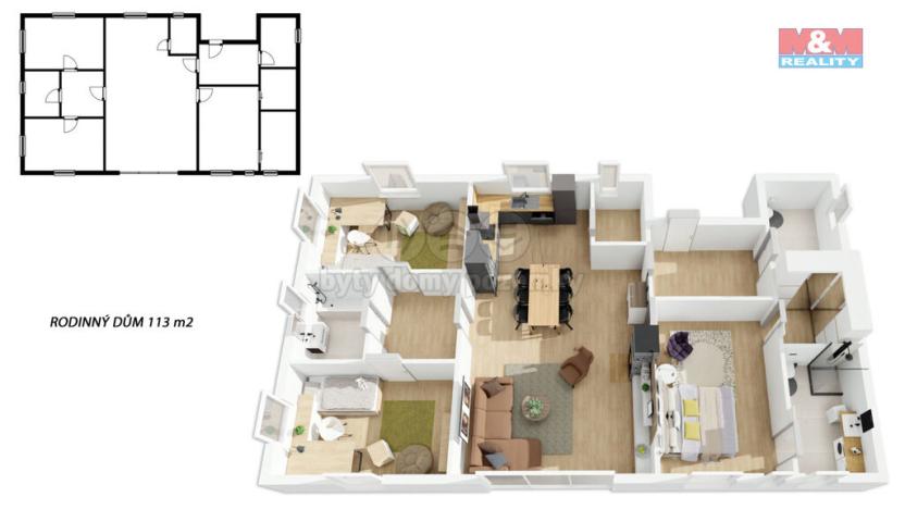 Prodej rodinného domu, Čestice, 113 m2