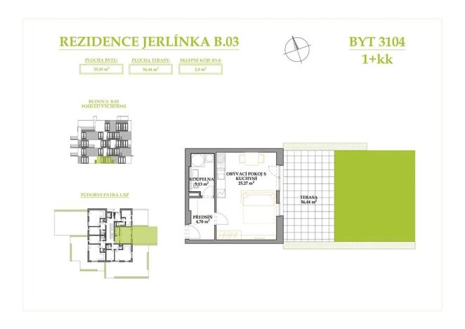 Prodej bytu 1+kk, Brno, Jerlínová, 35 m2