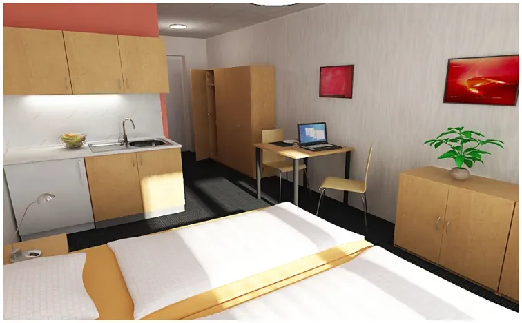 Pronájem bytu 1+kk, Praha - Kyje, Nedokončená, 20 m2