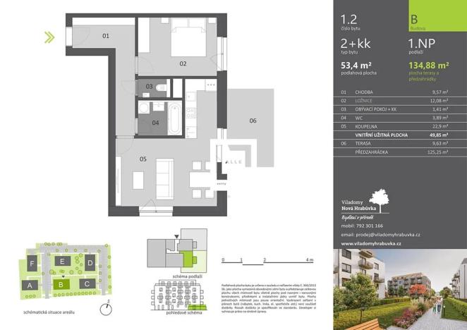 Prodej bytu 2+kk, Ostrava, 53 m2