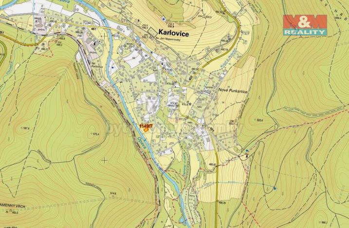 Prodej pozemku, Karlovice, 603 m2