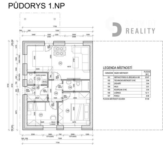 Prodej domu na klíč, Ladná, Palašovská, 58 m2