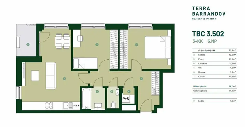 Prodej bytu 3+kk, Praha - Hlubočepy, Silurská, 72 m2