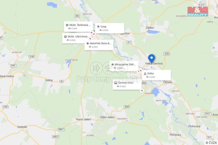 Prodej pozemku pro bydlení, Čermná nad Orlicí - Velká Čermná, 1426 m2