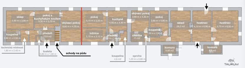 Prodej vícegeneračního domu, Chocenice, 280 m2