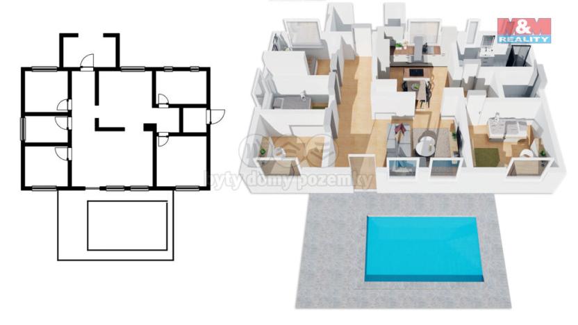 Prodej rodinného domu, Hořice na Šumavě, 100 m2