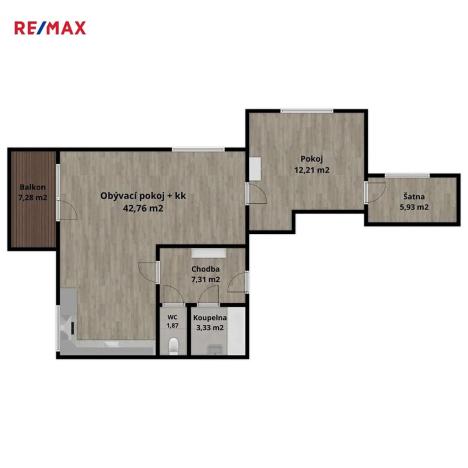 Prodej bytu 2+kk, Hradec Králové, Meruňková, 79 m2