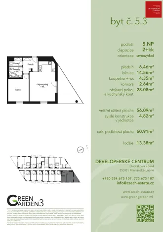 Prodej bytu 2+kk, Mariánské Lázně, Chebská, 61 m2