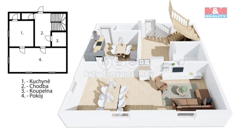 Prodej rodinného domu, Jičín - Sedličky, 167 m2