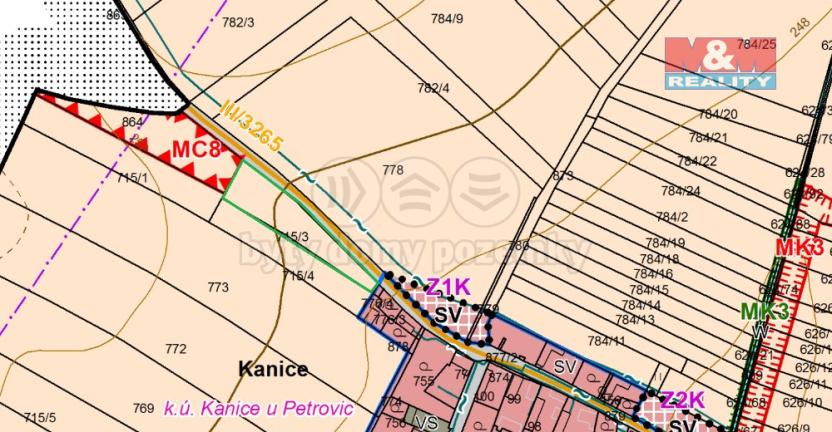 Prodej pole, Petrovice - Kanice, 3474 m2