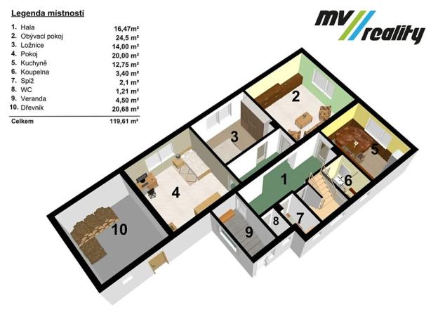 Prodej rodinného domu, Poděbrady, Sokolečská, 100 m2