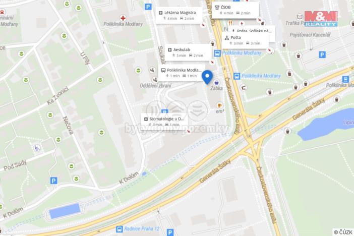 Pronájem obchodního prostoru, Praha - Modřany, Československého exilu, 18 m2