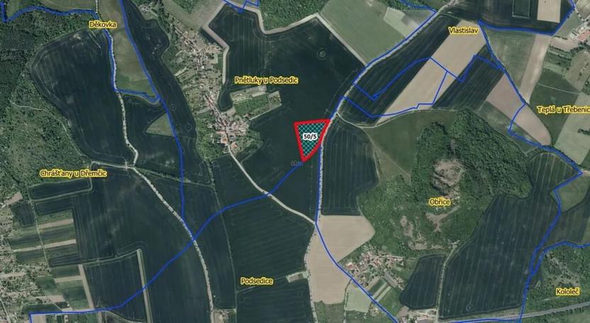 Prodej pole, Podsedice, 16077 m2