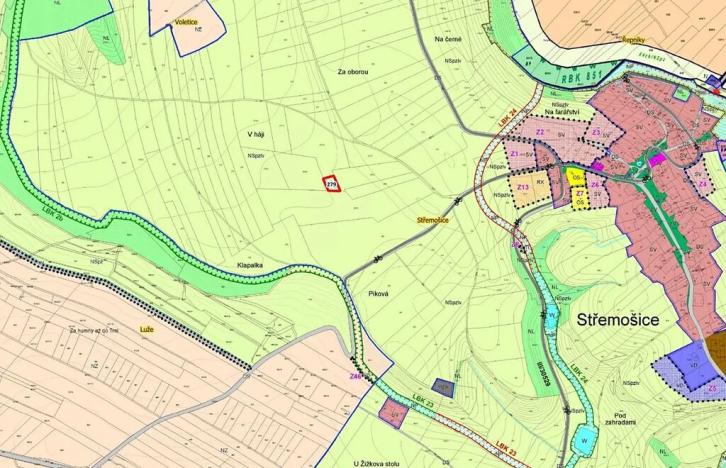Prodej pole, Střemošice, 1129 m2