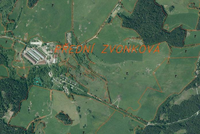 Prodej pozemku, Horní Planá - Bližší Lhota, Zvonková, 3443 m2