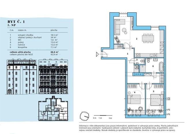 Prodej bytu 3+kk, Praha - Karlín, Peckova, 93 m2