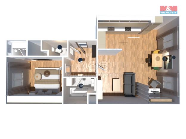 Prodej bytu 2+kk, Praha - Smíchov, Na Václavce, 56 m2