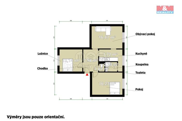 Prodej bytu 3+1, Kralovice, Průběžná, 64 m2