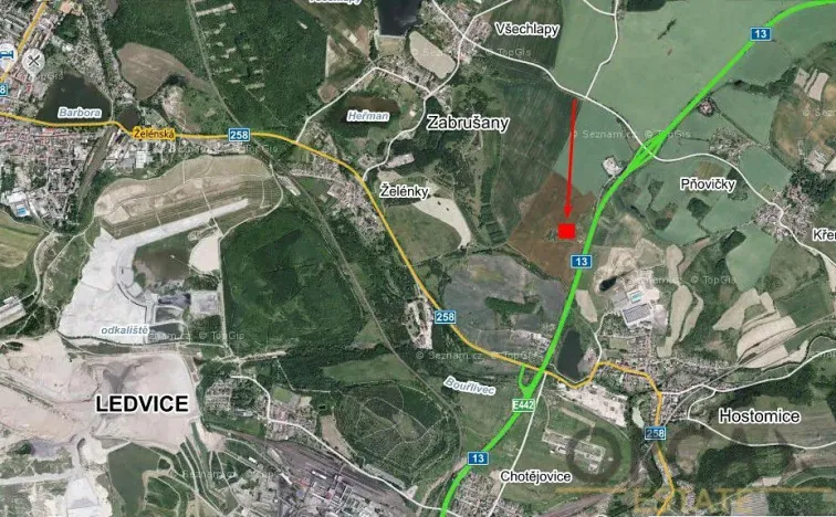Prodej pozemku, Hostomice, 4388 m2