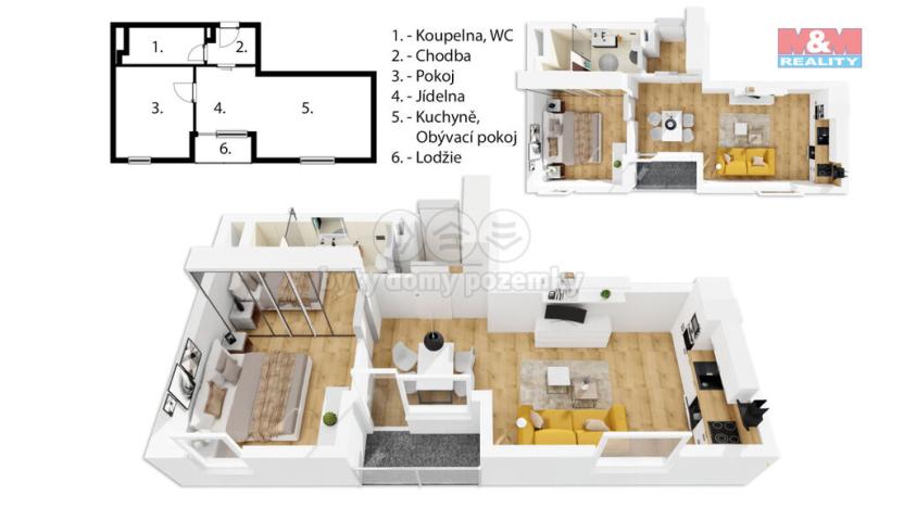 Prodej bytu 2+kk, Černý Důl, 42 m2