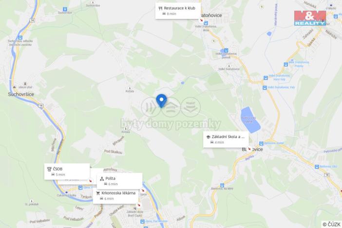 Prodej louky, Batňovice, 1845 m2