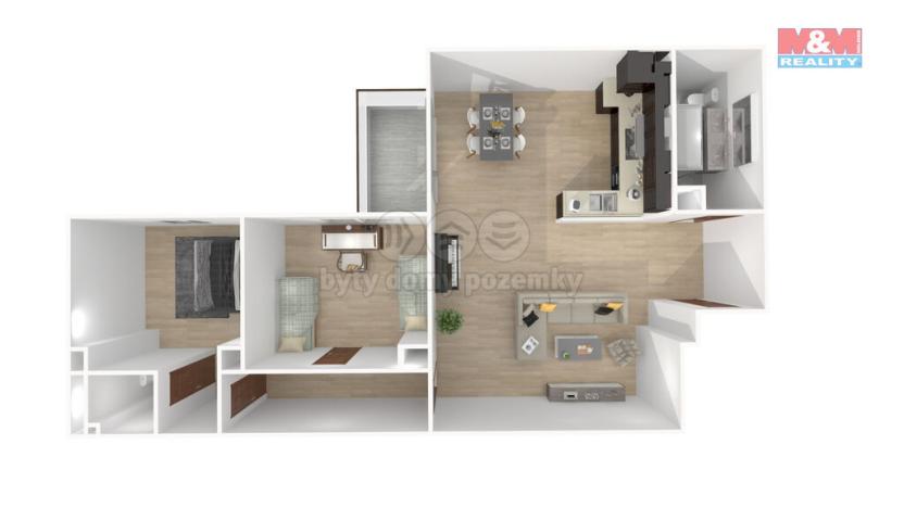 Prodej bytu 3+1, Janovice nad Úhlavou, Rozvojová zóna, 100 m2