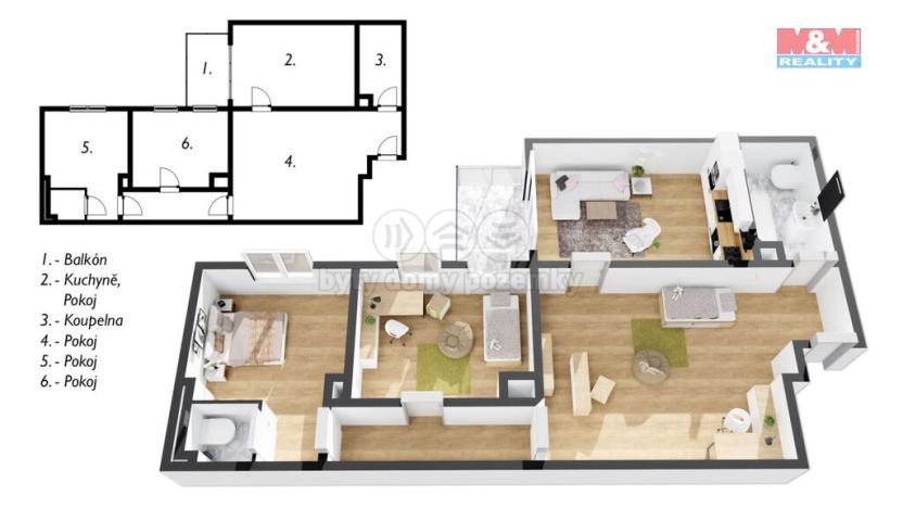 Prodej bytu 3+1, Janovice nad Úhlavou, Rozvojová zóna, 100 m2