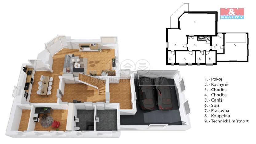 Pronájem rodinného domu, Horoměřice, Benedikta Roezla, 310 m2