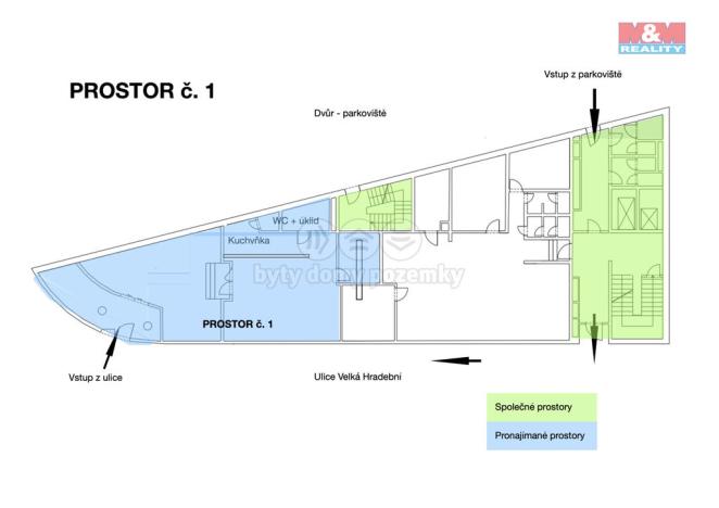 Pronájem obchodního prostoru, Ústí nad Labem - Ústí nad Labem-centrum, Velká Hradební, 280 m2