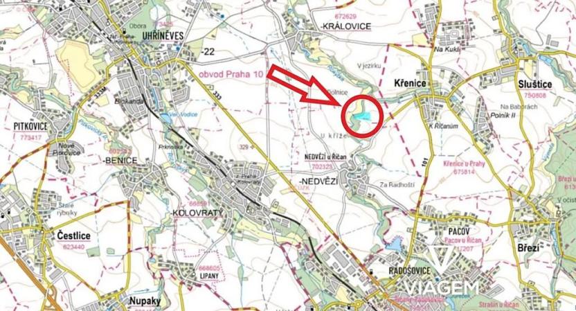 Prodej zahrady, Praha - Královice, 5104 m2