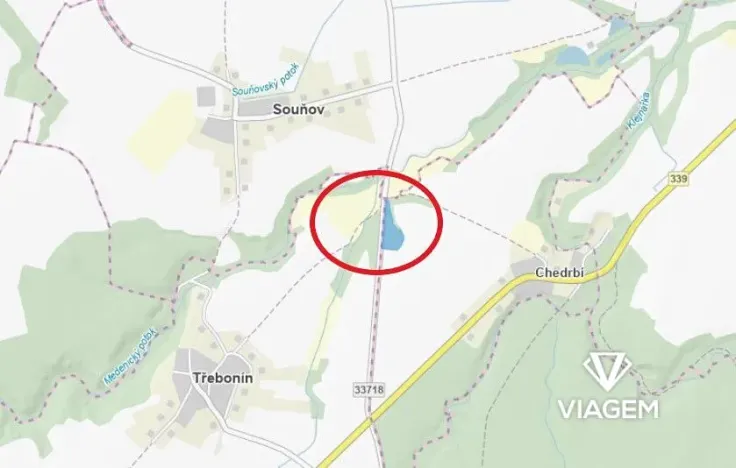 Prodej podílu lesa, Krchleby, 414 m2