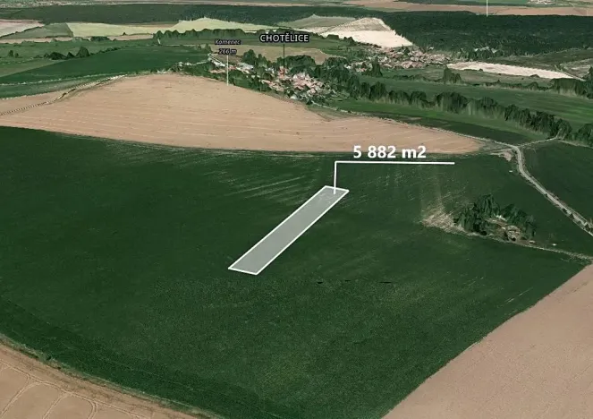 Prodej podílu pole, Smidary, 980 m2
