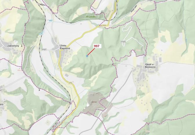 Dražba lesa, Lhota Rapotina, 1938 m2