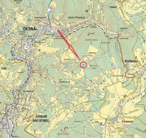 Prodej zahrady, Desná, 2023 m2