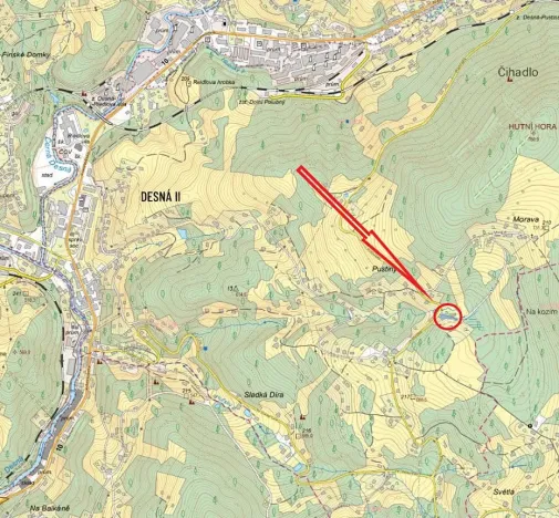 Prodej zahrady, Desná, 714 m2