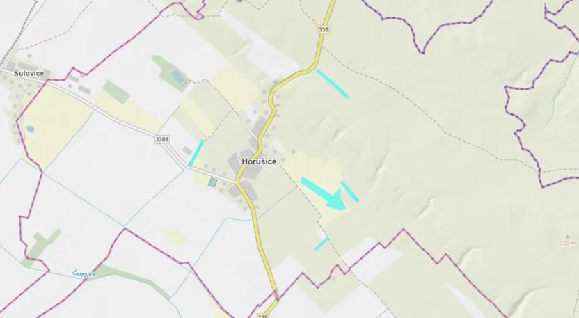 Prodej louky, Horušice, 37549 m2