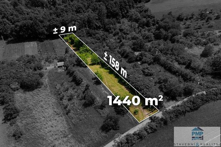 Prodej zahrady, Střelice, 1440 m2