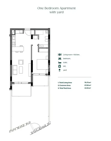 Prodej bytu 1+kk, Dhërmi, Albánie, 78 m2