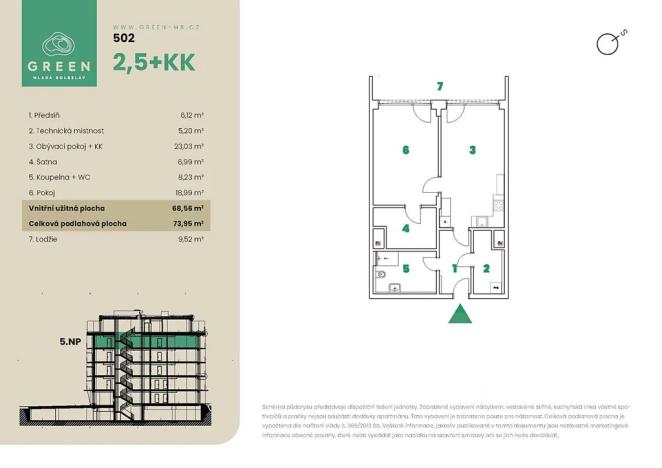 Prodej bytu 2+1, Mladá Boleslav, 74 m2