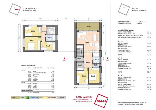 Prodej bytu 3+kk, Němčičky, 74 m2