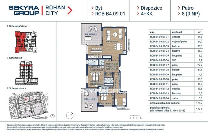 Prodej bytu 4+kk, Praha, Sokolova, 171 m2
