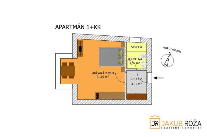 Prodej bytu 1+kk, Černý Důl, 28 m2