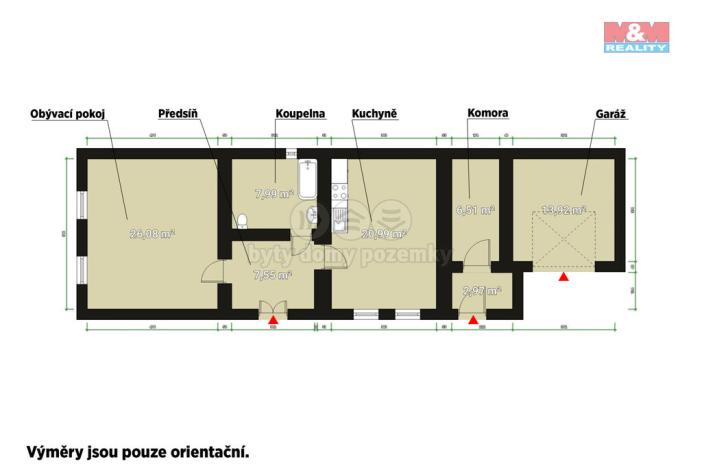 Prodej rodinného domu, Kožlany, Pražská, 100 m2